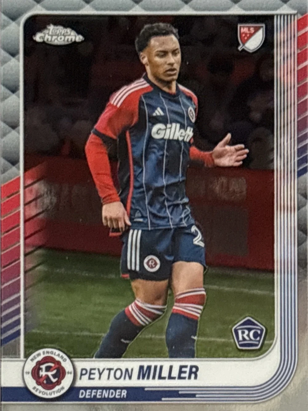 Topps Chrome Peyton Miller Rookie Soccer Card